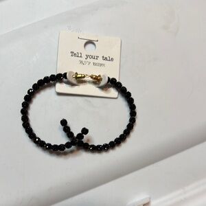 Black Beaded Earrings